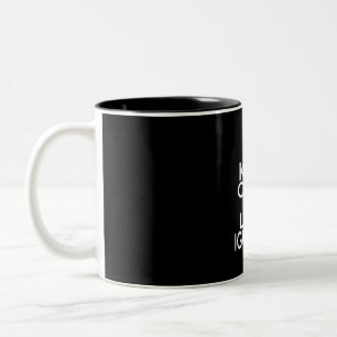 Taza Bicolor Mantener la calma y amar las iguanas