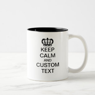 Taza Bicolor Mantener la calma y crear su propio diseño Añadir 