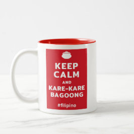 Taza Bicolor Mantener la calma y Kare-Kare Bagoong Mug Filipino