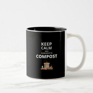 Taza Bicolor Mantener la calma y recordar el compost