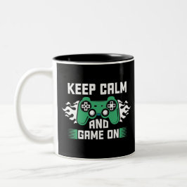Taza Bicolor Mantener la calma y seguir jugando