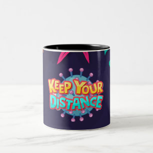 Taza Bicolor mantenerse alejado