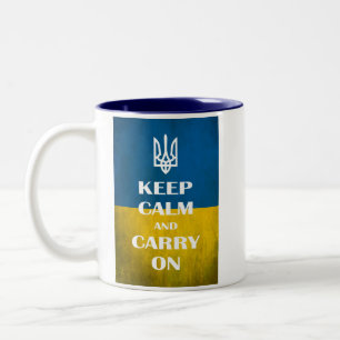 Taza Bicolor Mantengan la calma y sigan con el tridente del emb