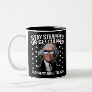 Taza Bicolor Manténgase Armado O Reciba Una Paliza George Washi