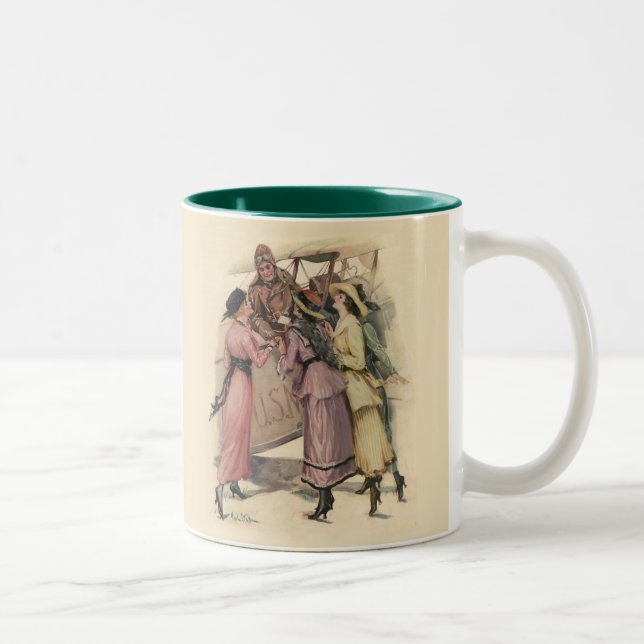 Taza Bicolor Manteniendo El Correo (Derecha)