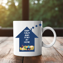 Taza Bicolor Mantente acogedor: mantente tranquilo y quédate en