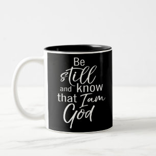 Taza Bicolor Mantente Y Sepa Que Soy Dios