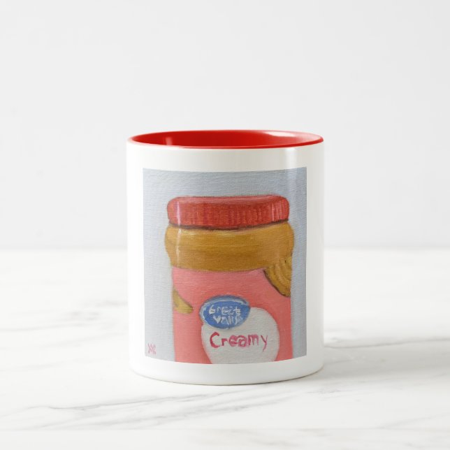 Taza Bicolor Mantequilla de cacahuete con crema (Centro)