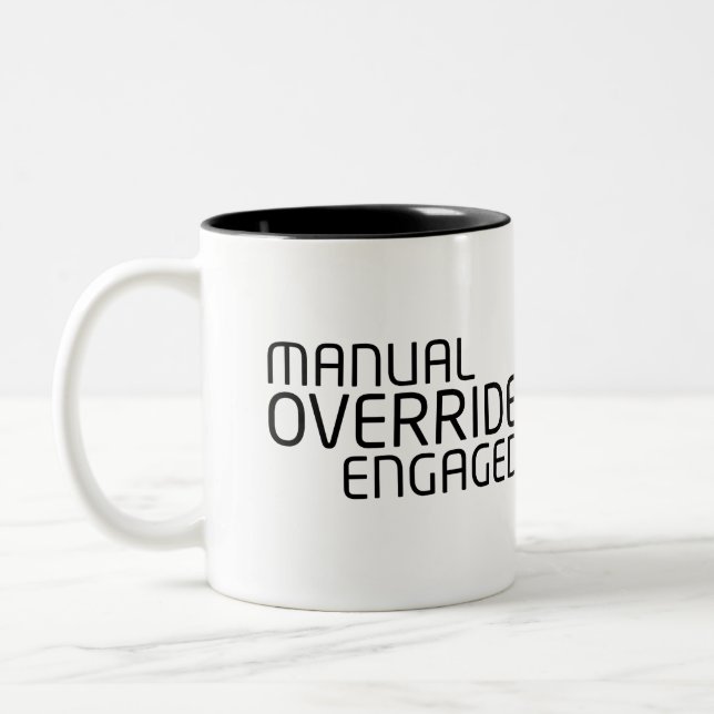 Taza Bicolor Manual Override System Fuel High-Contrast  (Izquierda)