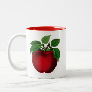 Taza Bicolor Manzana roja vintage