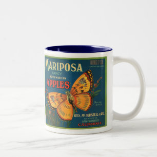 Taza Bicolor Manzanas de Mariposa