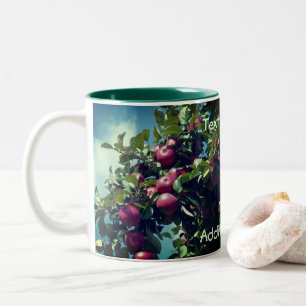 Taza Bicolor Manzanas en la naturaleza del árbol personalizadas