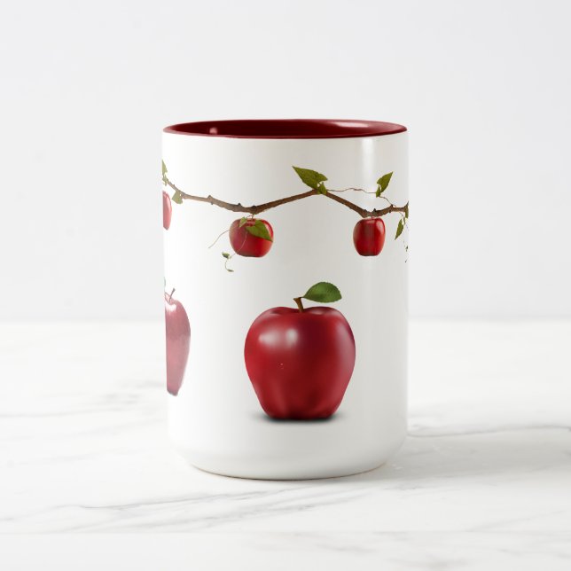 Taza Bicolor Manzanas rojas (Centro)