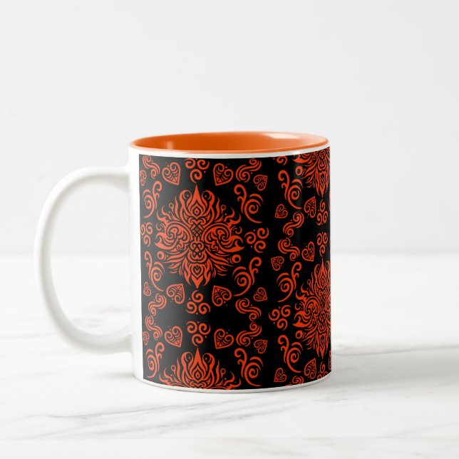 Taza Bicolor Māori tradicional de Nueva Zelanda (Izquierda)