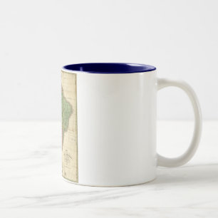 Taza Bicolor Mapa 1826 de Suramérica del vintage de Anthony