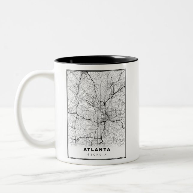 Taza Bicolor Mapa de Atlanta (Izquierda)