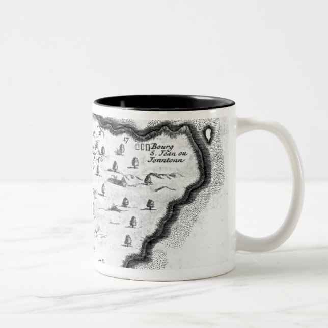 Taza Bicolor Mapa de Barbados (Derecha)