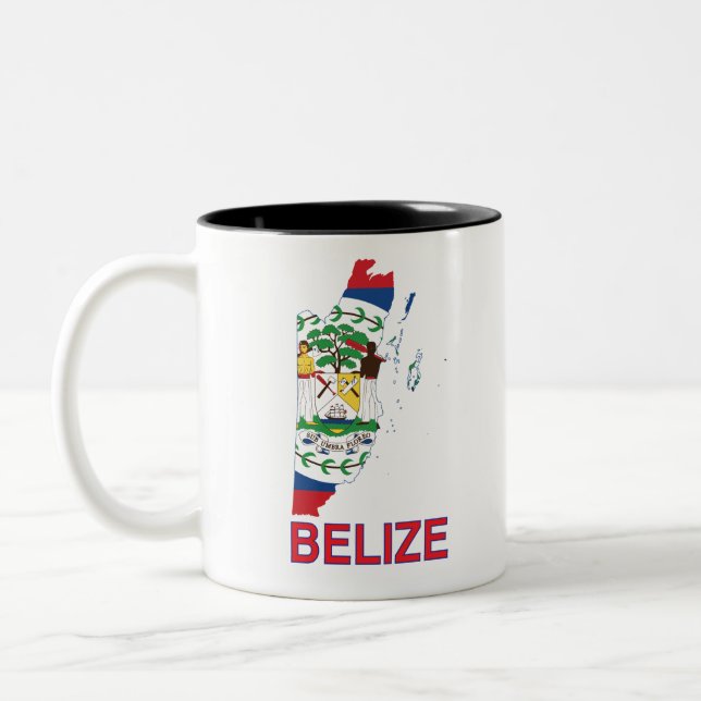 Taza Bicolor Mapa de Belice (Izquierda)