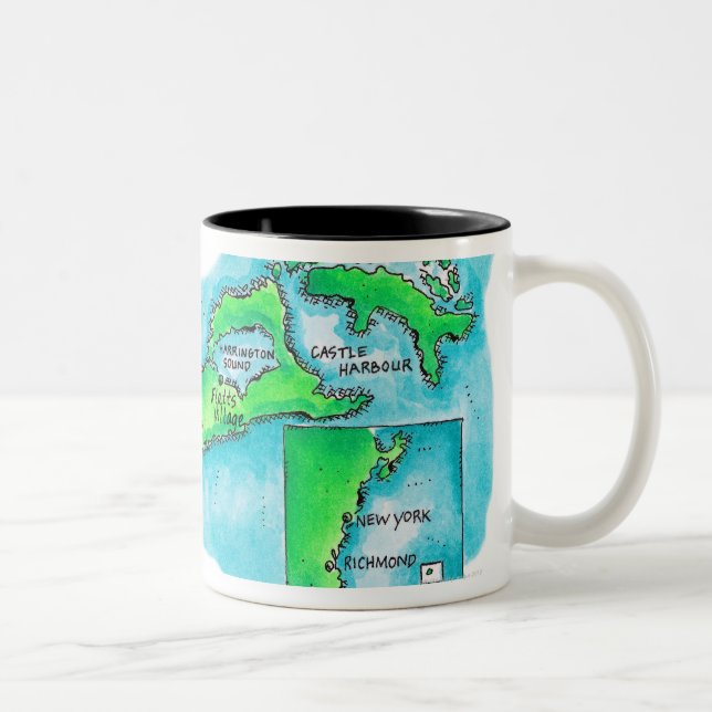 Taza Bicolor Mapa de Bermudas (Derecha)