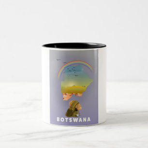 Taza Bicolor Mapa de Botsuana