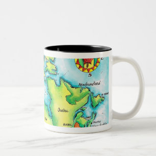 Taza Bicolor Mapa de Canadá