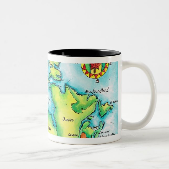 Taza Bicolor Mapa de Canadá (Derecha)