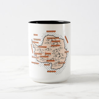Taza Bicolor Mapa de cosechas antárticas