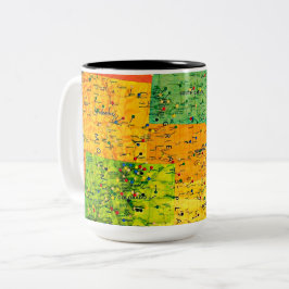 Taza Bicolor Mapa de Estados Unidos con Alfileres