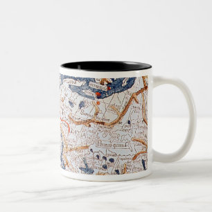 Taza Bicolor Mapa de Europa Central, 1486