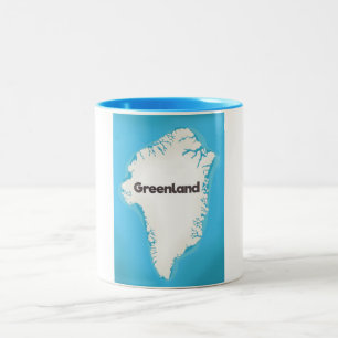 Taza Bicolor Mapa de Groenlandia