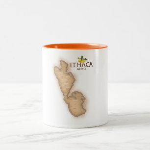 Taza Bicolor mapa de itaca grecia