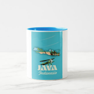 Taza Bicolor Mapa de Java indonesia