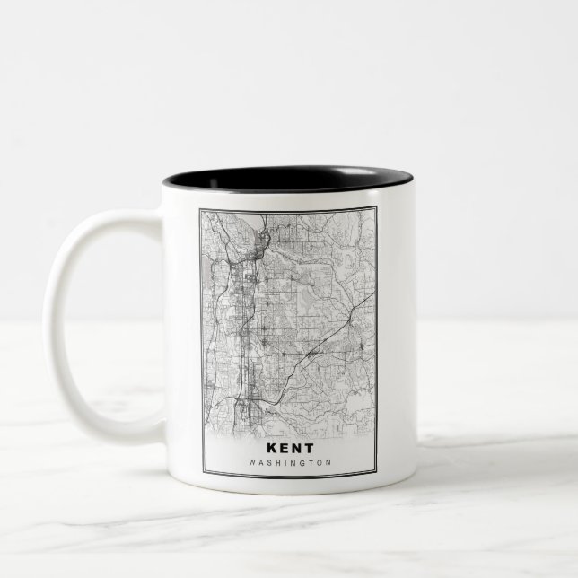 Taza Bicolor Mapa de Kent (Izquierda)