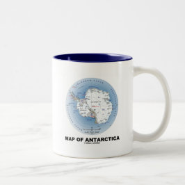 Taza Bicolor Mapa de la Antártida (geografía)