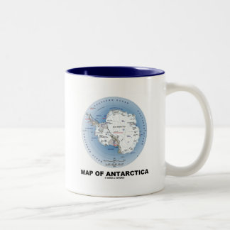 Taza Bicolor Mapa de la Antártida (geografía)