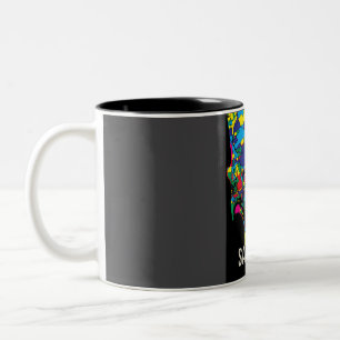 Taza Bicolor Mapa de la ciudad de San Diego - Colorido Resumen