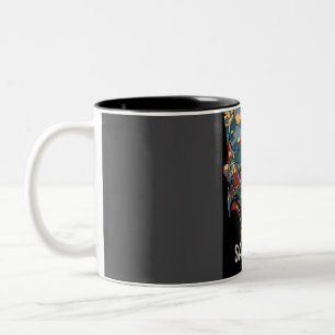 Taza Bicolor Mapa de la ciudad de San Diego - Tono de tierra co