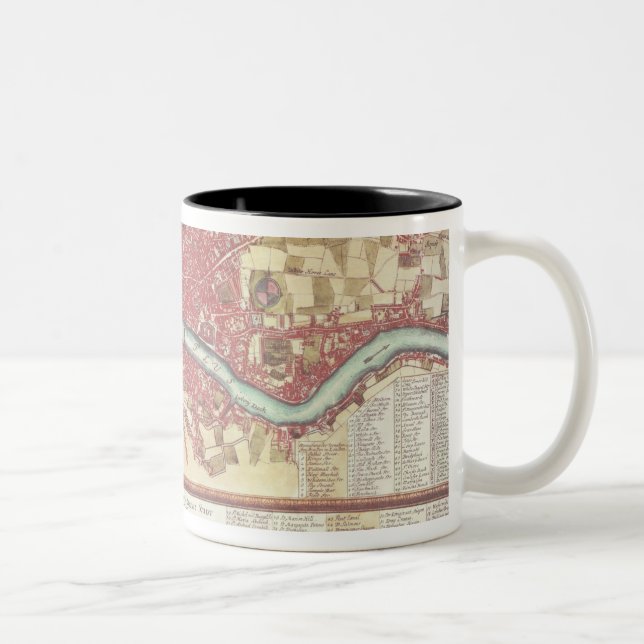 Taza Bicolor Mapa de Londres (Derecha)