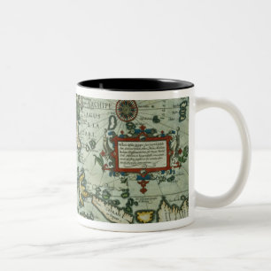 Taza Bicolor Mapa de los indies del este, pub. 1635 en