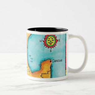 Taza Bicolor Mapa de México