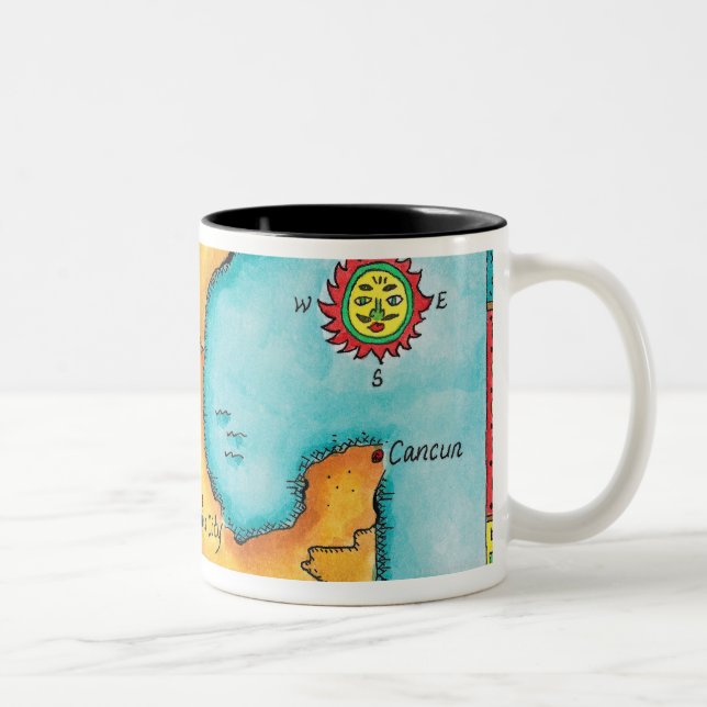 Taza Bicolor Mapa de México (Derecha)