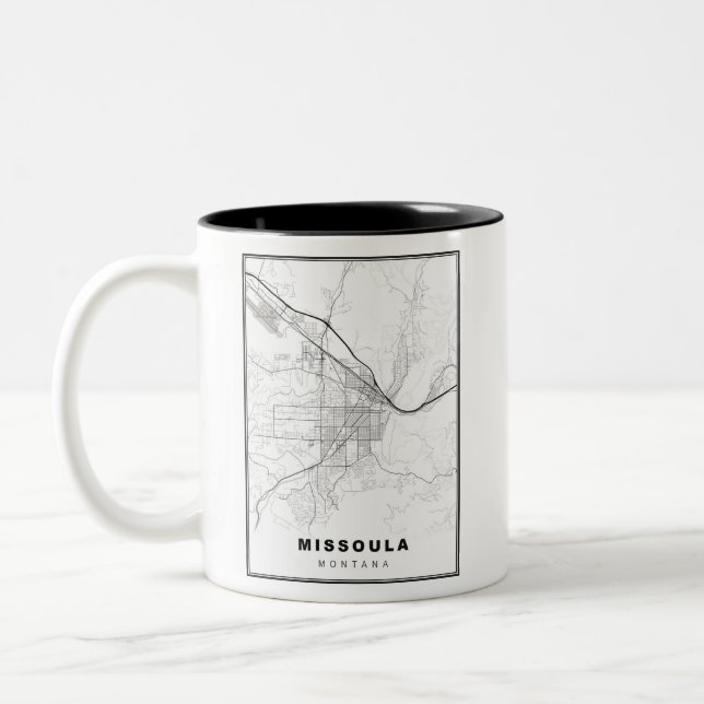 Taza Bicolor Mapa de Missoula (Izquierda)