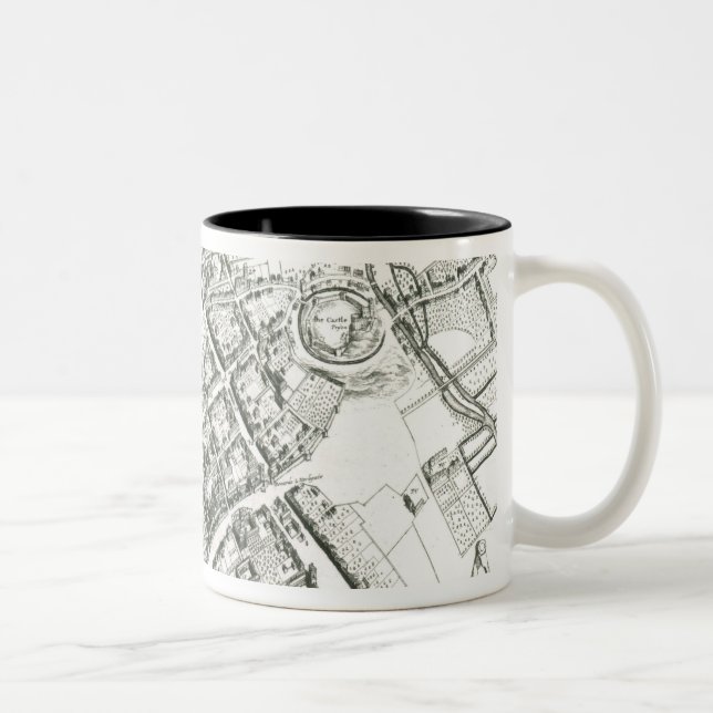 Taza Bicolor Mapa de Oxford, 1643 (Derecha)