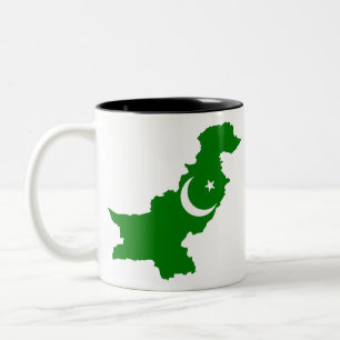 Taza Bicolor Mapa de Pakistán