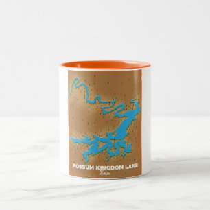 Taza Bicolor Mapa de Possum Kingdom Texas