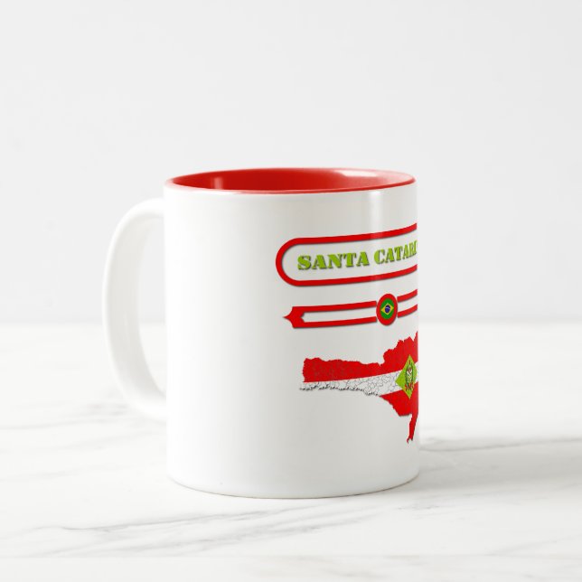 TAZA BICOLOR MAPA DE SANTA CATARINA. SAMER BRASIL (Anverso izquierdo)