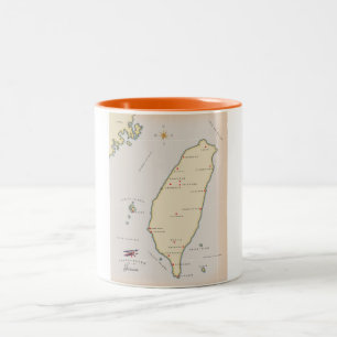 Taza Bicolor Mapa de Taiwán