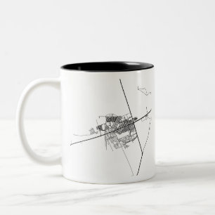 Taza Bicolor Mapa de Tulum Mexico