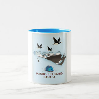 Taza Bicolor Mapa de viajes de Bathurst Island Canada