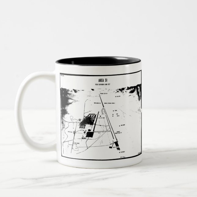 Taza Bicolor Mapa del área 51 (Izquierda)